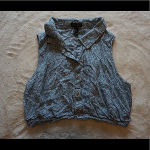 Cropped Collared Tank